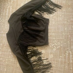 Levi’s XS black fringe sweatshirt